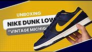 Nike Dunk Low Vintage Michigan 2024 Sneakers Unboxing