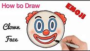 How to Draw Emoji Clown Face Easy Step by Step