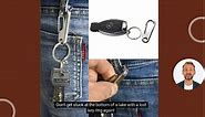 8 Pack 304 Stainless Steel Heavy Duty with 6mm Thickness,Carabiner Clip with Keyring and Quick Release Snap Hook & Keyring Keychain Holder