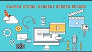 Canvas Student, Screen Recording with Studio