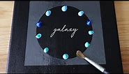 Galaxy Painting | Black Canvas Acrylic Painting tutorial for beginners #120