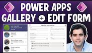 Power Apps Gallery Edit Form Tutorial for Beginners