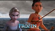 Elsa and Moana deliver the Heart | Forest Spirit Frozen 3 [Fanmade Scene]