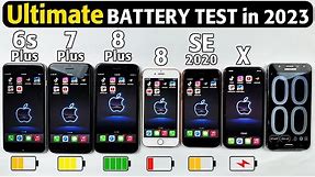 Ultimate Battery Life Drain Test in 2023 : iPhone 6s Plus vs 7 Plus vs 8 Plus vs 8 vs SE 2020 vs X