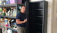 Mlezan Metal Garage Storage Cabinet in 31.5" W x 71" H x 15.7" D Black Cabinet 5 Tier Shelves with Doors DBXS2022160B