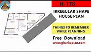 Planning on irregular shape site | House plan on irregular sides shape things to consider