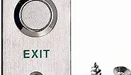 UHPPOTE Momentary Push to Exit Button Switch NO/COM Output Stainless Steel Panel for Access Control Hollow Door