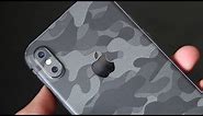 Black CAMO iPhone X/XS/XR skin for $16 ! - EasySkinz SIGNATURE Camouflage DARK SLATE Skin