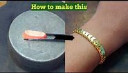 Gold bracelet making process || 10 gram gold bracelet making