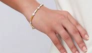 14k Yellow Gold 1 1/5 Carat Diamond Link Bracelet for Women
