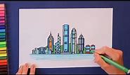 How to draw Hong Kong City Skyline