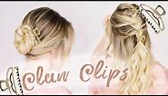 Easy Claw Clip Hairstyles! From 90's to 2021 - KayleyMelissa