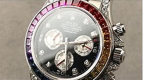 Rolex Daytona Rainbow White Gold 116599RBOW Rolex Watch Review