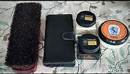 How to easy clean and restore 100% leather phone case.