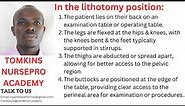 LITHOTOMY POSITION LECTURE- 8