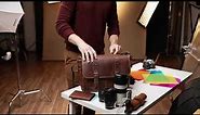 MegaGear Torres Pro Leather Vintage Laptop Bag & Camera Briefcase Satchel Messenger Bag - Unisex