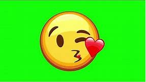 Blowing Kiss Animated Emoji in Green Screen (4K Quality + Free Download Google Drive Link)
