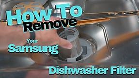 How To Remove Samsung Dishwasher Filter - DW80B7070USAA