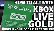 How to Redeem Xbox Live Gold Membership Code - Activate Xbox Live Gold Subscription on Xbox One