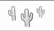 How to Draw a Simple Cactus | Step-by-Step Lesson