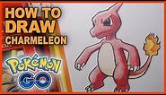 How To Draw Charmeleon! - Pokemon Go Fan Art Tutorial! Gotta Draw Em All!