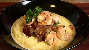 Holiday Series: Shrimp & Andouille Sausage w/ Grits for Brunch | Cooking With Carolyn
