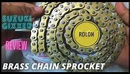 Rolon Brass Chain Sprocket review | Suzuki Gixxer | First impression 🔥