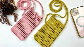 Easy Crochet Cell Phone Bag Tutorial | Crochet Phone Case DIY