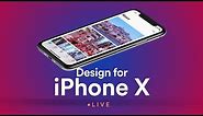 LIVE: Designing iPhone X mockup screens with Sketch