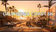 Driving Los Angeles Coast Sunset 6K - Palos Verdes to Venice Beach California