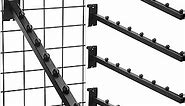 Oudain 5 Pack 17.7 Inches Gridwall Waterfall Hook 7 Balls Grid Display Panel Waterfall Display Gridwall Accessories Square Tubing Gridwall Hangers for Clothing Retail Shop Display Trade Show (Black)
