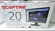 SCEPTRE 20 INCH GAMING MONITOR 75Hz UNBOXING