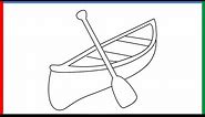 How to draw Canoe [emoji] step by step for beginners