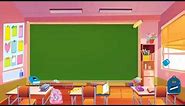 BACK TO SCHOOL - Animated SCREEN background Education - Virtual/Online Classroom [FREE USE]