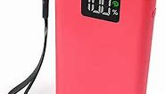 Limitless TotalBoost 10,000mAh Portable Power Bank with 20W Type-C Power Delivery Port, Dual 20W Quick Charge USB Ports, Digital Display & Flashlight (Pink)