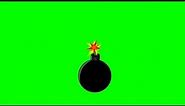 Animated Bomb Exploding ~ Green Screen