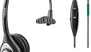Wantek Corded Telephone Headset Mono w/Noise Canceling Mic Compatible with ShoreTel Plantronics Polycom Zultys Toshiba NEC Aspire Dterm Nortel Norstar Meridian Packet8 Landline Deskphones(F600S2)
