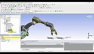 rigid body analysis by using transient structural over the robotic arm