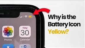 Why is the Battery Icon on my iPhone Yellow?