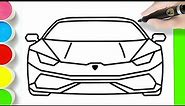 How to Draw a Lamborghini Huracan - Easy Drawings for Beginners