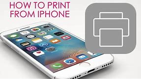 How To - Print wirelessly from iPhone, iPad, or iPod Touch