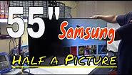 Samsung Led TV UN55NU7100FXZA half dark screen repair