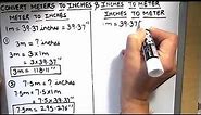 How to convert inches to meter and meter to inches / Inches to meter / Meter to inches / m to inch