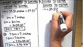 How to convert inches to meter and meter to inches / Inches to meter / Meter to inches / m to inch