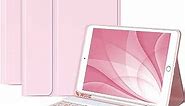 Keyboard Case for iPad 10.2" 9th 8th 7th Generation, with Detachable Bluetooth and Pencil Holder, 10.2 Inch/iPad Air 10.5"(3rd Gen)/iPad Pro 10.5 in, Auto Sleep/Wake Function (Pink)