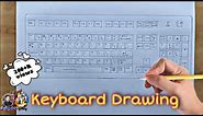 Keyboard Drawing | How to Draw computer keyboard Drawing