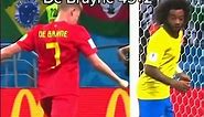 When De Bruyne OWNED Neymar (World cup 2018) Brazil vs Belgium #football