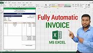 Fully Automatic Invoice in Excel | How to Create Invoice in Excel | Bill in Excel