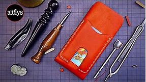 leather iPhone case Making | Smart phone Case | Custom | how it's made | DIY