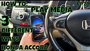 3 different ways to play media in your Honda/how to play music in car usb/connect phone to car aux.